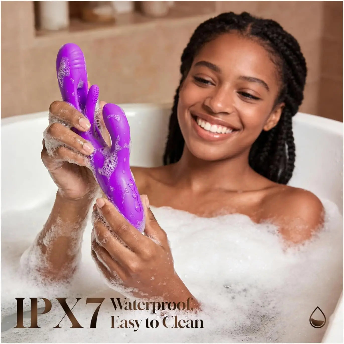 3-in-1 Rabbit Vibrator | G-Spot & Tongue Flapping Massager thumbnail 3