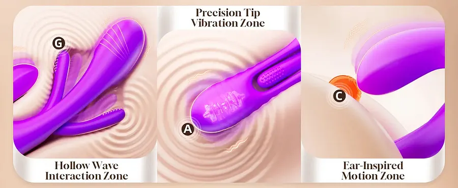 3-in-1 Rabbit Vibrator | G-Spot & Tongue Flapping Massager detail 1