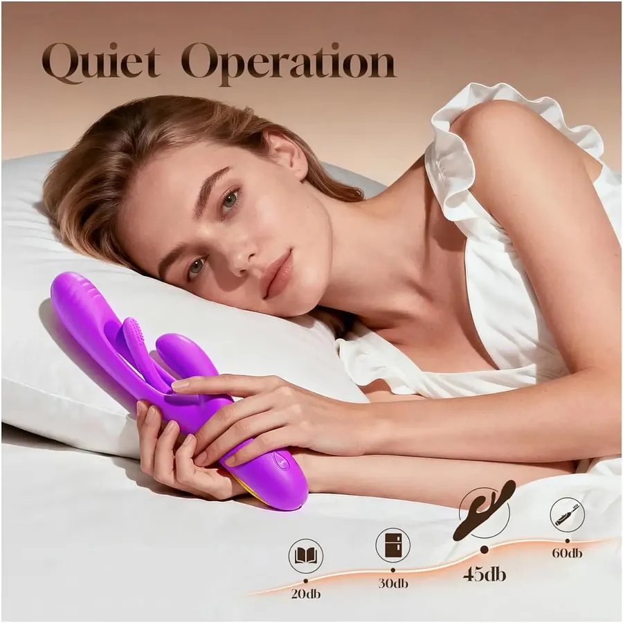 3-in-1 Rabbit Vibrator | G-Spot & Tongue Flapping Massager thumbnail 9
