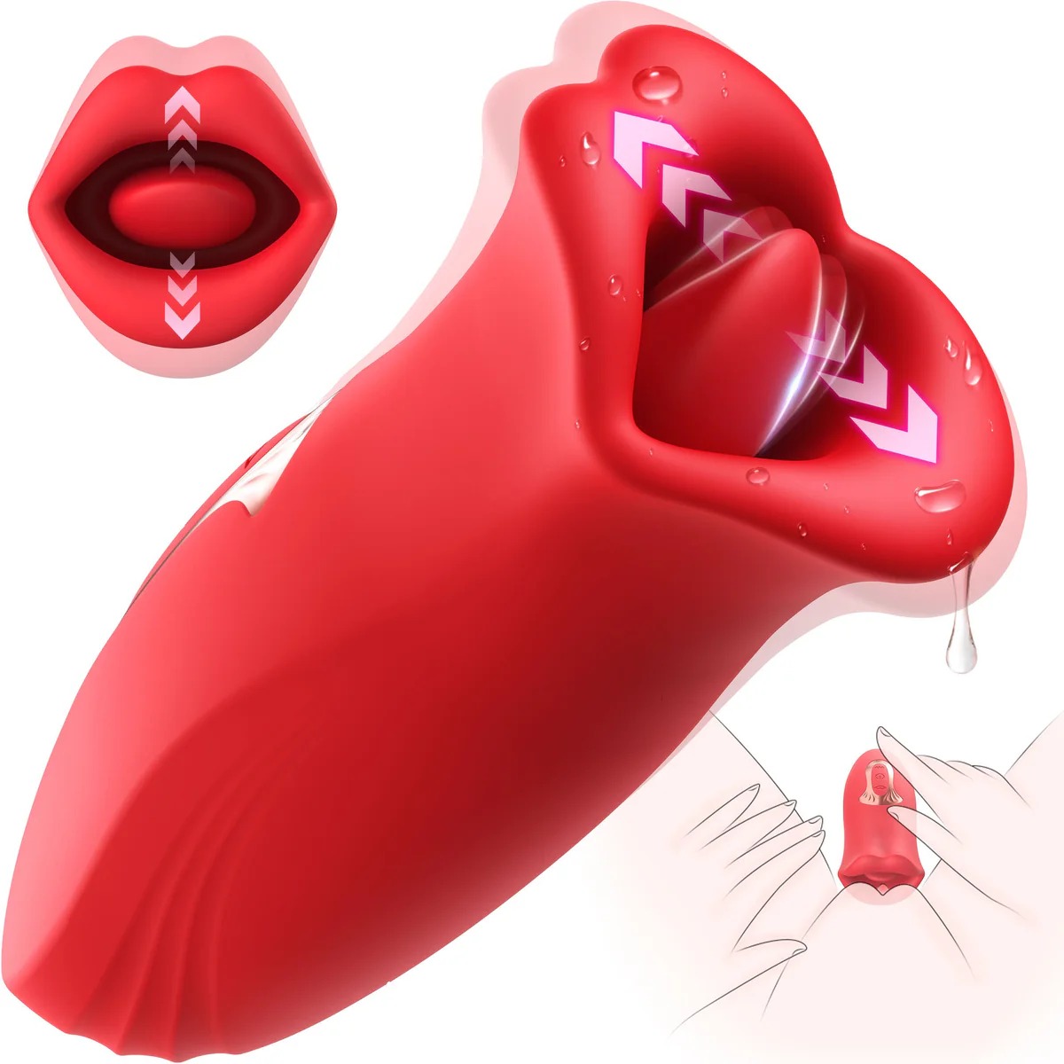 Glimette - 10 Modes Kissing Biting Vibe Tongue Pleasure thumbnail 3