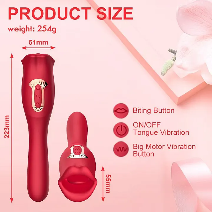 Glimette - 10 Modes Kissing Biting Vibe Tongue Pleasure thumbnail 10