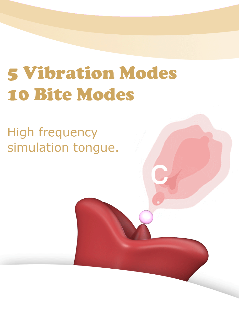 Glimette - 10 Modes Kissing Biting Vibe Tongue Pleasure detail 12