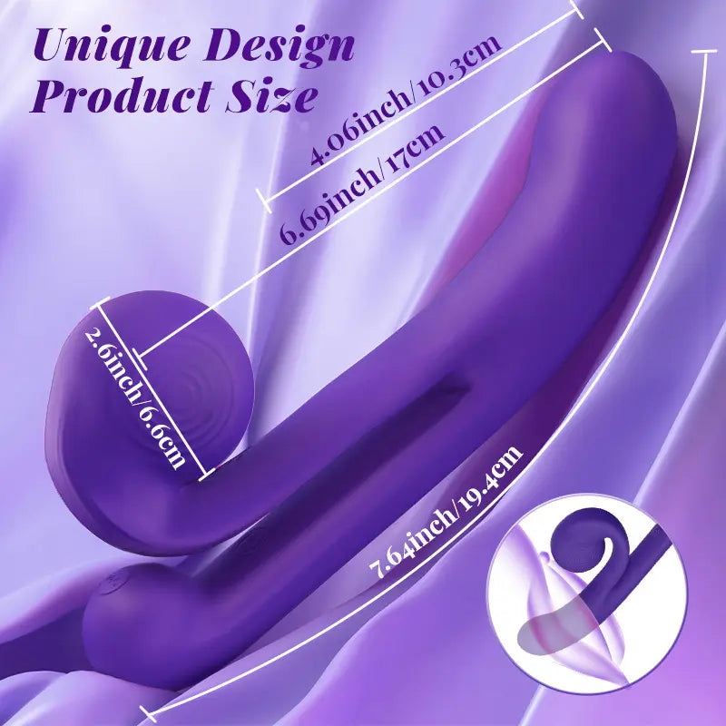 Rabbit Vibrator with Clit-Kissing Arm | Dual G-Spot & Clitoral Stimulator thumbnail 3