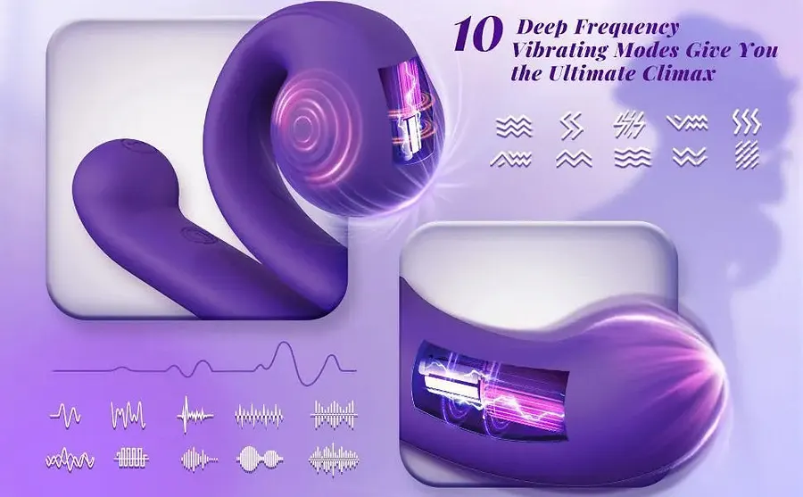 Rabbit Vibrator with Clit-Kissing Arm | Dual G-Spot & Clitoral Stimulator detail 3