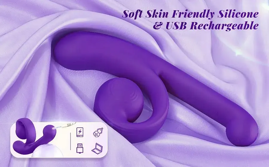 Rabbit Vibrator with Clit-Kissing Arm | Dual G-Spot & Clitoral Stimulator detail 2