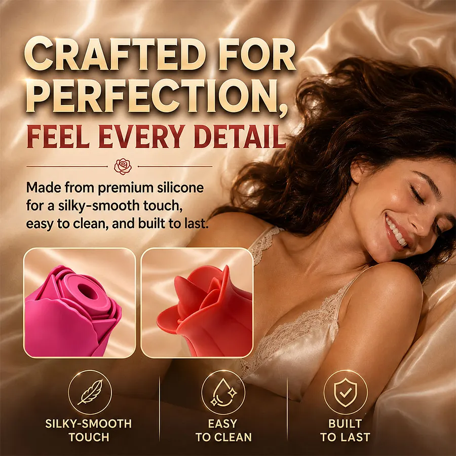 Rose Suction Massager Set with Extra Charging Cable thumbnail 6