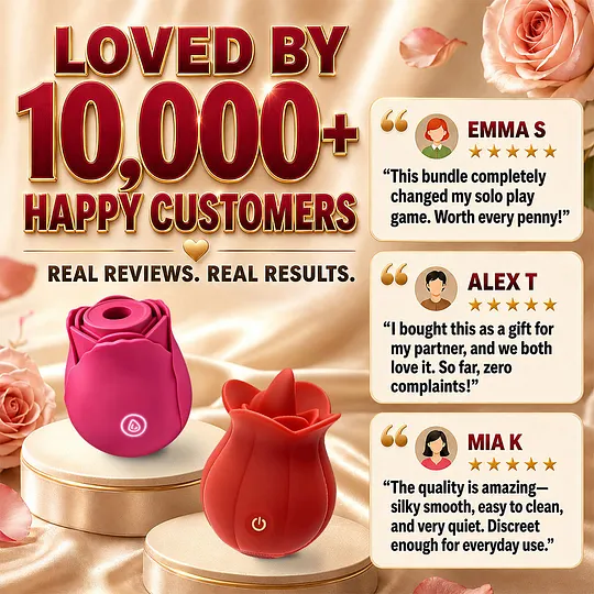 Rose Suction Massager Set with Extra Charging Cable thumbnail 8