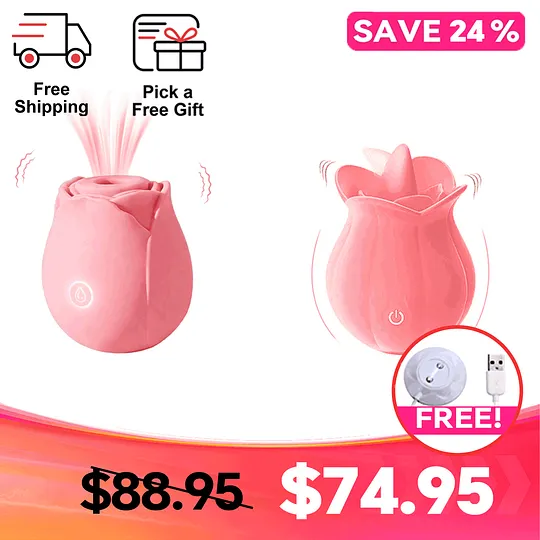 Rose Suction Massager Set with Extra Charging Cable thumbnail 10