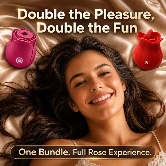 Rose Suction Massager Set with Extra Charging Cable thumbnail 2