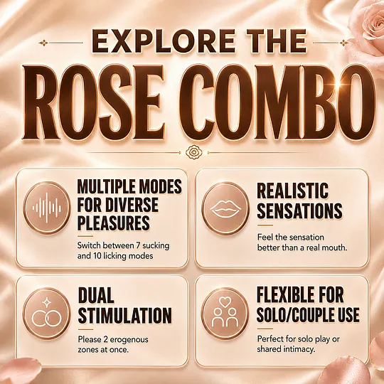 Rose Suction Massager Set with Extra Charging Cable thumbnail 5