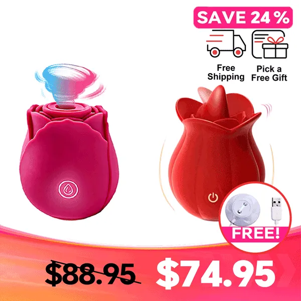 Rose Suction Massager Set with Extra Charging Cable thumbnail 9
